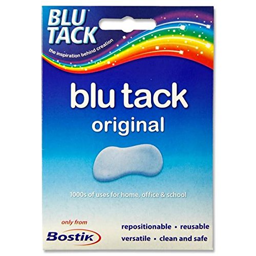 12 (FULL BOX) Blu Tack Packet Blue Tac Re-usable Adhesive Putty Repositionable Glue Sticky New