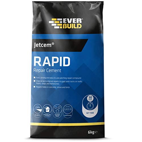 Everbuild Jetcem Rapid Repair Cement | Strong & Easy to Use Patching Repair Compound - Suitable for Repairs Gaps and Cracks - Grey, 6 kg