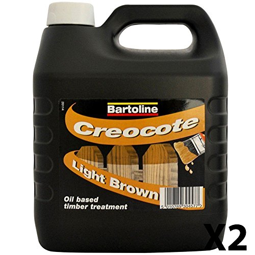 2X Bartoline Creocote Light Brown 4 Litre