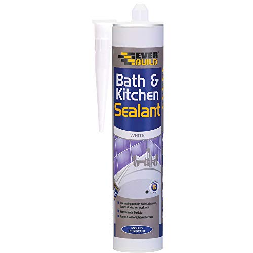 Everbuild Bath and Kitchen Acrylic Sealant, White, 290 ml