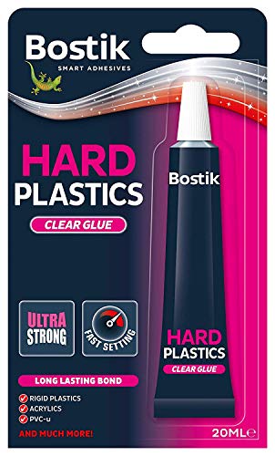 Bostik Hard Plastics Clear Glue, Ultra Strong, Quick Drying, 20ml