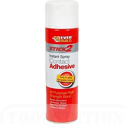 Everbuild Stick2 Contact Adhesive | All Purpose High Bond Strength Contact Adhesive Glue for Bonding Wood, Rubber and Leather - 500 ml