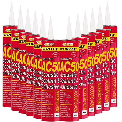 12 x Everbuild AC50 Acoustic Sealant and Adhesive - C4 380ml