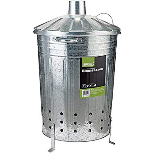 Draper DRA53253 Galvanised Garden Incinerator, Silver