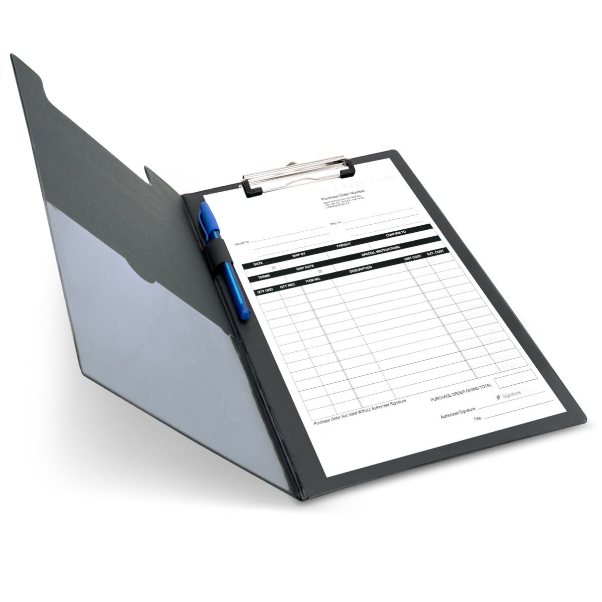 Rapesco VFDCB0B3 Foldover Clipboard with Pocket, A4+, Black - Image 1