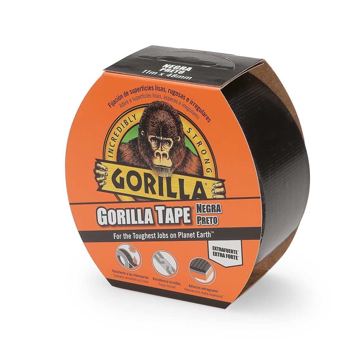 Gorilla Tape Black 11m - Image 1